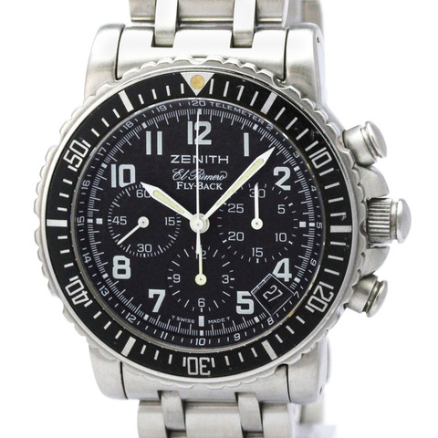 真力時 (ZENITH) 彩虹飛返計時 El Primero 精鋼腕錶 01/02.0470.405 拋光款