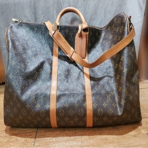 LOUIS VUITTON Monogram 經典 KEEPALL 60。機場時尚