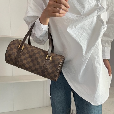 【震撼撿漏價✨全網最低價】Louis Vuitton/LV 巴比龍26黑棋盤格手提包