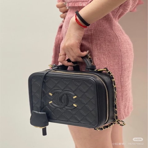 Chanel 香奈兒 vanity case相機包黑金