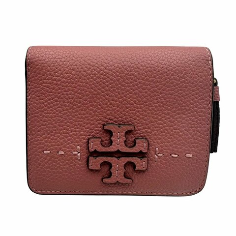 【美收精品】Tory Burch 荔枝紋牛皮短夾  C-837【隔月月中將轉賣至日本 上架期限30天】