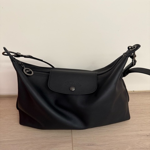 Longchamp HOBO 黑色 皮革包