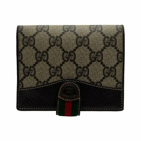 【美收精品】Gucci 老花皮革短夾 C-862【隔月月中將轉賣至日本 上架期限30天】