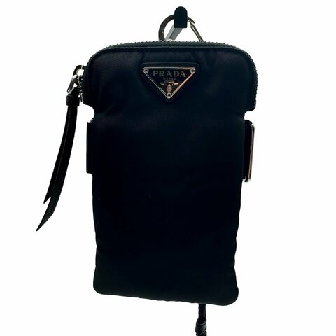 【美收精品】PRADA  黑色尼龍手機小包 C-865【隔月月中將轉賣至日本 上架期限30天】