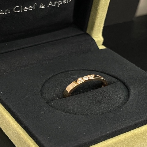 Van Cleef & Arpels梵克雅寶 經典婚戒 18K金鑽石 戒指 51號