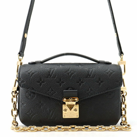 Louis Vuitton Monogram Empreinte Pochette Métis EW M46595 2 路肩包，黑色。女士手提包。路易威登