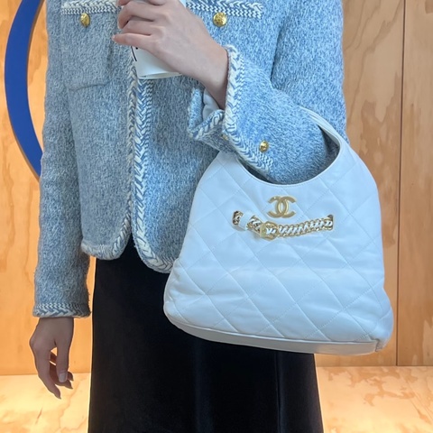 Chanel香奈兒🖤 25s白金hobo手提腋下包💕 98新✨芯片款 尺寸25*30*11