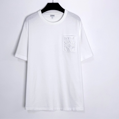 Loewe 羅意威 純色Logo 刺繡圓領 寬鬆短袖T shirt