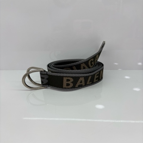 Balenciaga巴黎世家字母織帶腰帶 深綠色 寬3.5cm