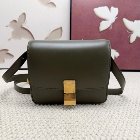 Celine  賽琳 box 橄欖綠 mini 豆腐包尺寸16.5x7x13cm