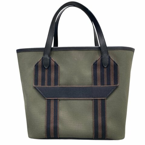 HERMES 愛馬仕 Pure Sangle 托特包 MM  H083894CAAB 軍用帆布 青銅綠