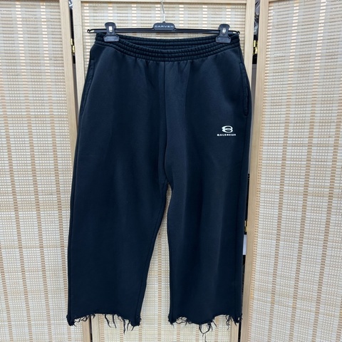 Balenciaga 巴黎世家 SS24 雙環刺繡花毛邊闊腿長褲 XXS碼 腰37 長109