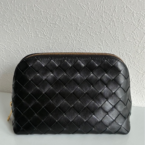 BV黑色編織化妝包👝