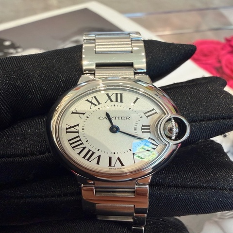 Cartier 卡地亞藍氣球W69010Z4，28mm，石英表