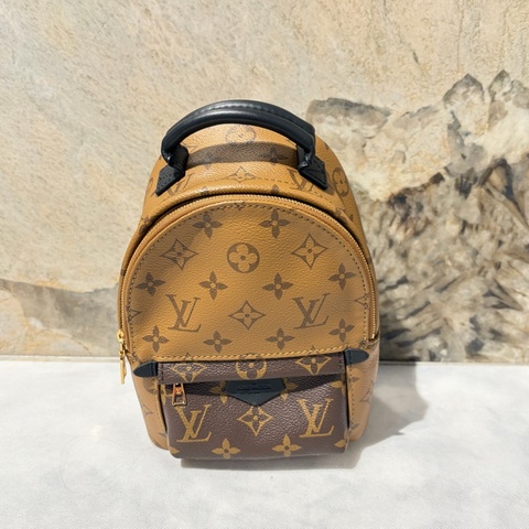 Louis Vuitton雙拼色老花Monogram小書包
