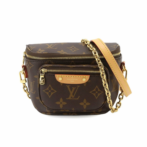 路易威登 Monogram Mini Bumbag 兩手提/肩背包 棕色 M82335 RFID