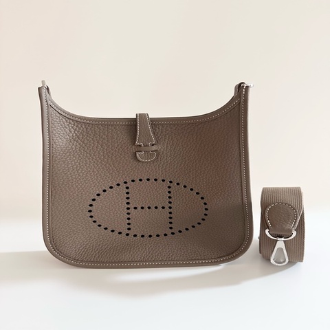 愛馬仕 Hermes Evelyne 23 大象灰銀
