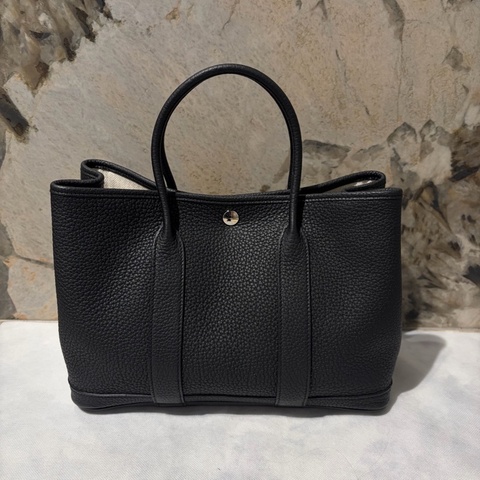 Hermes 黑銀 Negonda 牛皮 Garden party