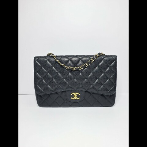 Chanel黑色Jumbo Classic Flap Bag (Single Flap)