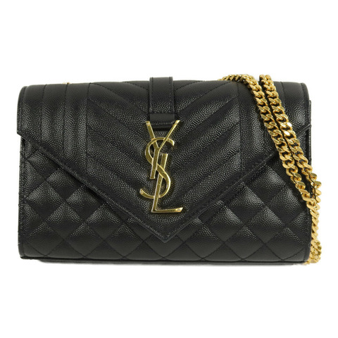 SAINT LAURENT 牛皮皮革Envelope鏈帶肩背袋