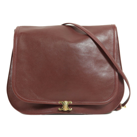 CELINE 羊皮皮革Soft Triomphe Besace肩背袋