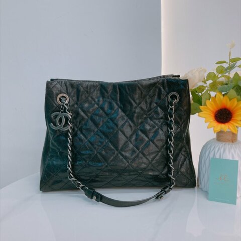 MS0813	Chanel 香奈兒單肩鍊帶包包 Crave Chain Tote Aged Calfskin Black x PHW