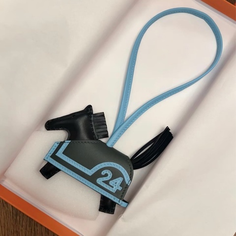 Hermes 愛馬仕 Rodeo Robeo 24 PM 小羊皮24號賽馬吊飾 小掛件 小馬
