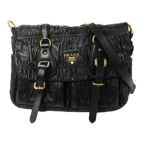 PRADA 牛皮皮革Gaufre Messenger Bag肩背袋