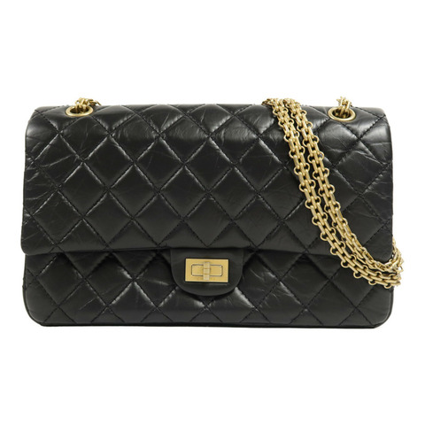 CHANEL 牛皮皮革2.55 Medium鏈帶肩背袋
