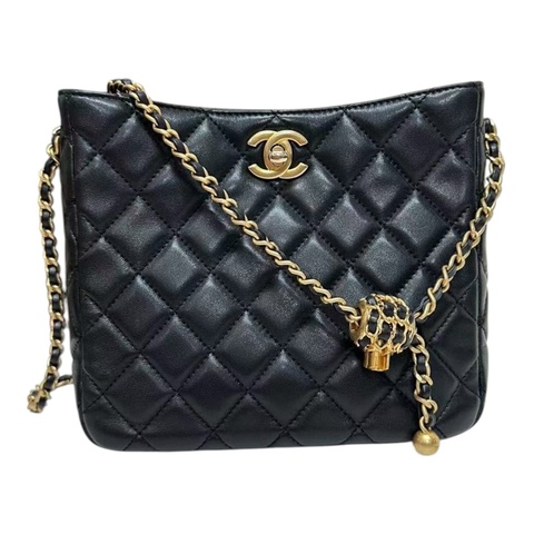 Chanel AS3259 Crush Hobo金波羊皮斜揹袋