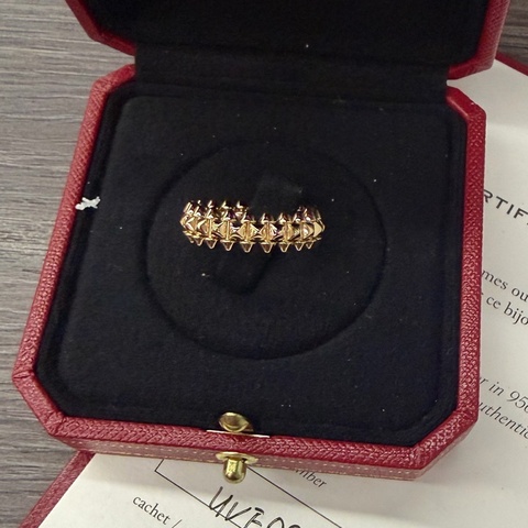 Cartier 卡地亞鉚釘戒指 51碼  附件 盒 證書