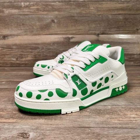 草間彌生 Yayoi Kusama x LV trainer 白綠 綠色 41.5碼