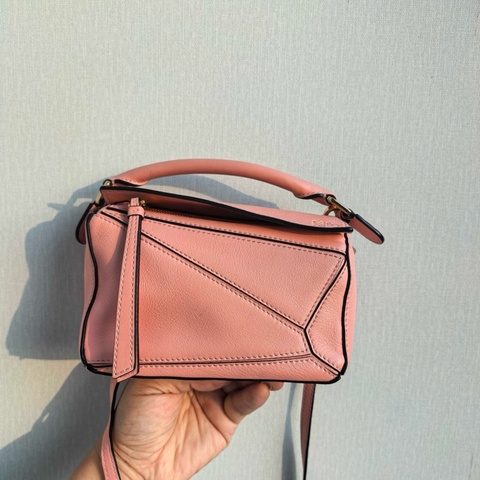 Loewe羅意威Puzzle幾何包櫻花粉mini