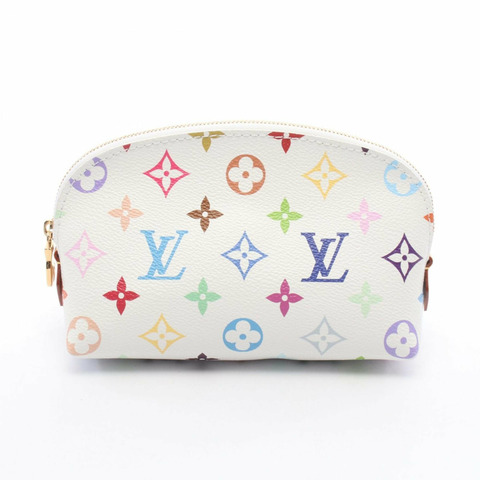 路易威登 LV x TM Pochette 化妝包手提包皮革 Monogram 多色女士白色 M13744