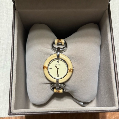 【絕版經典✨全網最低價✨】Gucci Bamboo竹節中古手錶 型號YA1324系列女生手錶