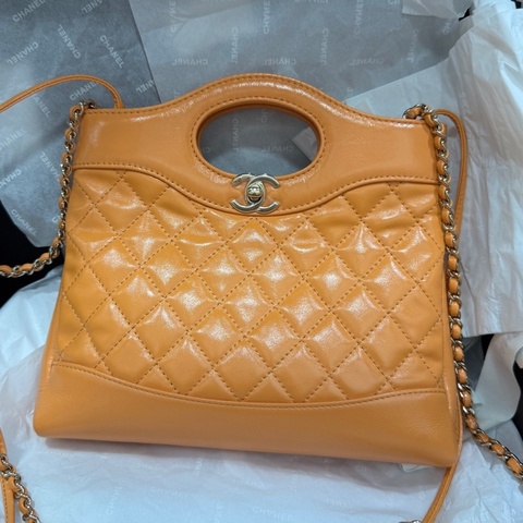 香奈儿/Chanel 31bag mini 橙色 牛皮 原始成色