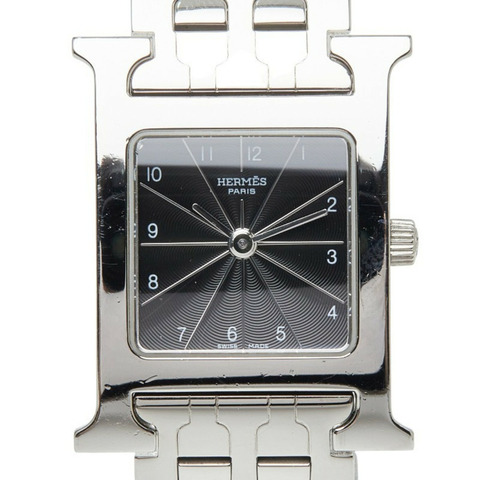 愛馬仕 H-Watch HH1.210 石英黑色錶盤不鏽鋼女錶