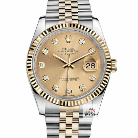 【大眾金時代】ROLEX勞力士 116233 Datejsut 蠔式日誌 DJ36 新包台 金色十鑽面盤 實心珠帶 錶徑36mm 自動上鍊 大眾金時代G389