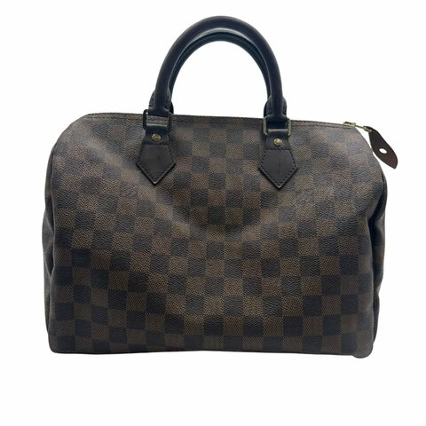 【美收精品】Louis Vuitton 棕色棋盤格波士頓包 C-877【隔月月中將轉賣至日本 上架期限30天】