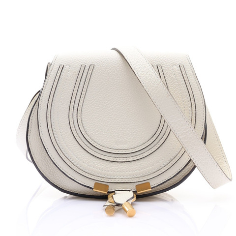 Chloe 克羅伊 Small Marcie 肩背包 白色 粒面牛皮 CHC22A5680