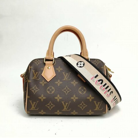 LOUIS VUITTON Sp20可拆卸黑白寬肩帶老花PVC晶片肩背包
