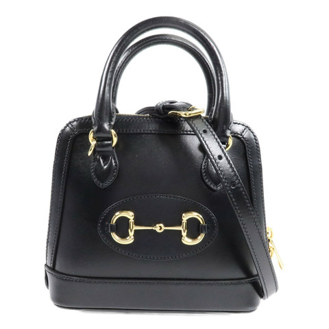 GUCCI 塗層帆布Horsebit 1955 Small手挽肩背兩用袋
