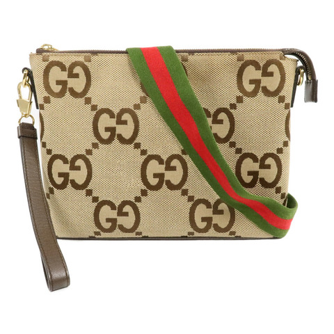 GUCCI 帆布Jumbo GG肩背袋