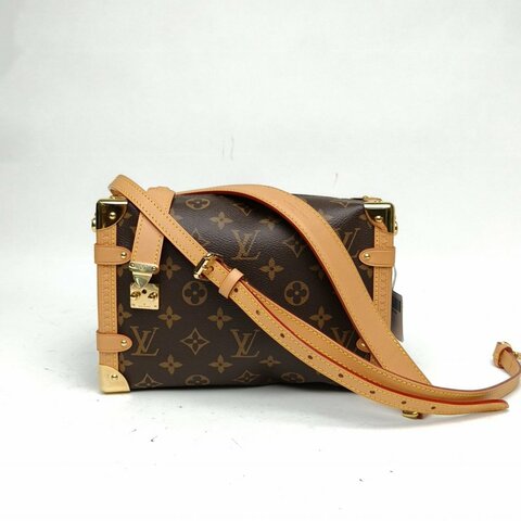 LOUIS VUITTON SideTrunk軟盒子包大號老花PVC晶片肩背包