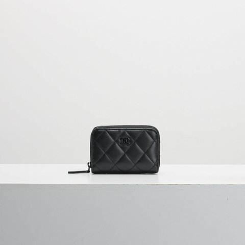 Chanel So black 拉鍊零錢包