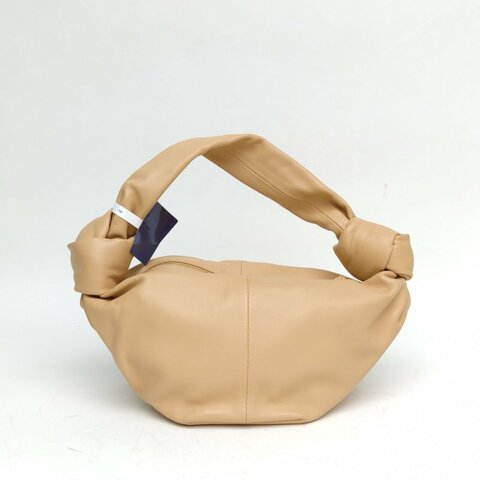 BOTTEGA VENETA DoubleKnot手提包淺咖色牛皮革肩背包