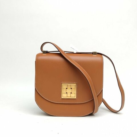HERMES Mosaique馬賽克大號金棕色Y刻金扣肩背包