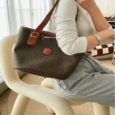 Celine 凱旋門老花托特包