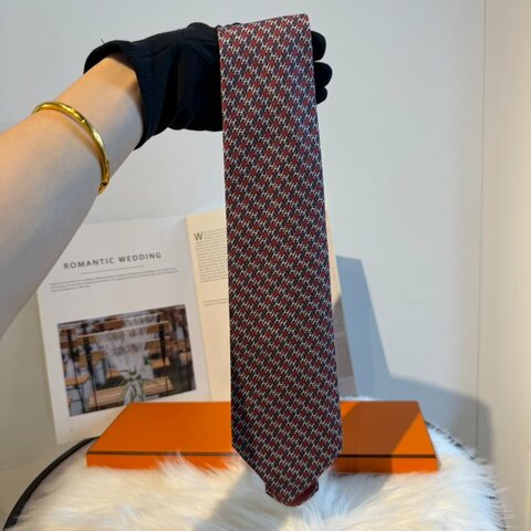 Hermès (愛馬仕) 真絲領帶