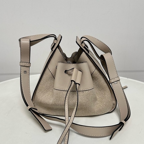 Loewe/羅意威 灰色hammock拼皮吊床小號